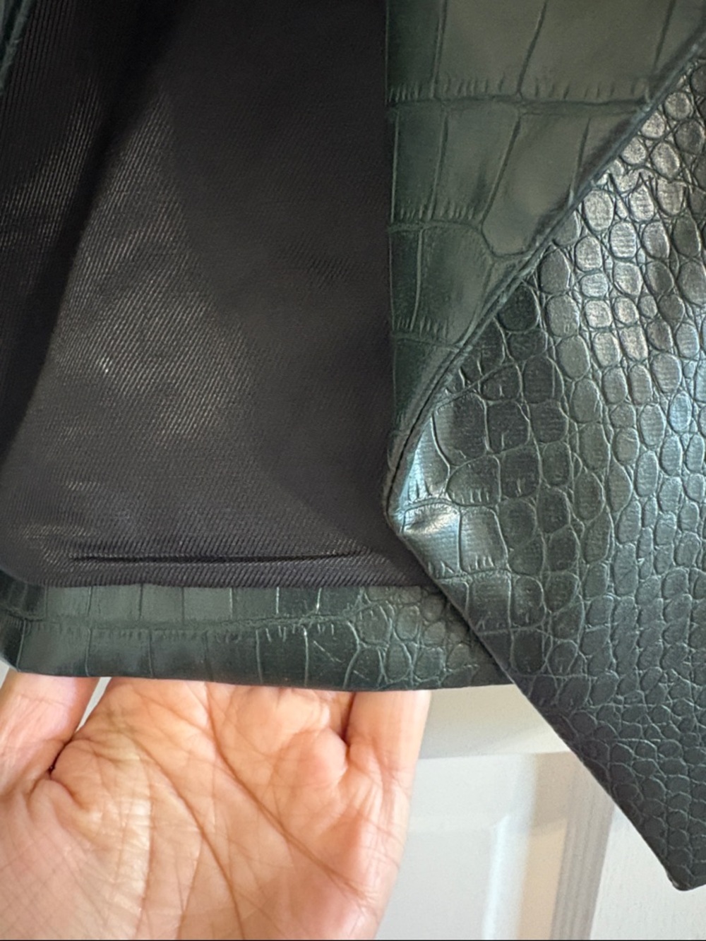 NWT VERONICA BEARD Gail Dickey Faux Leather Jacket In Evergreen size 8 - Picture 7 of 10